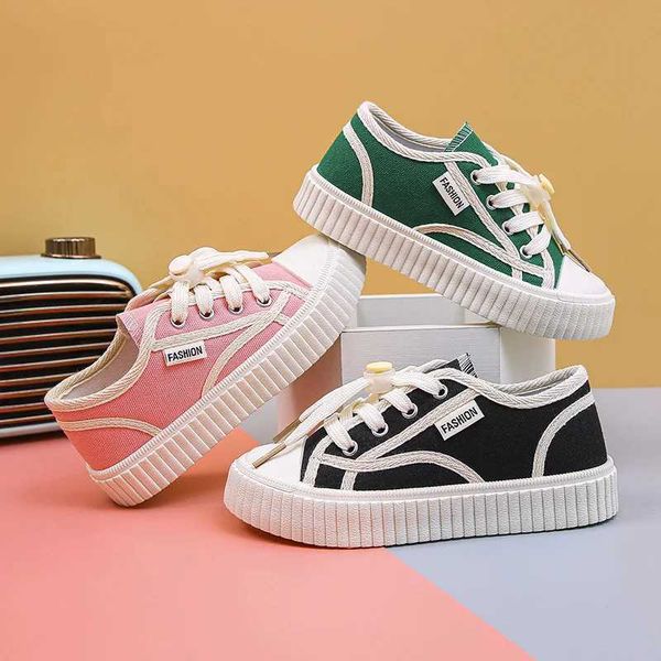 Fashion Children Biscuit Shoes 2024 Spring Autumn Boys Checkerboard Casual Shoes Canvas Shoes for Baby Girl Y2501032A4G