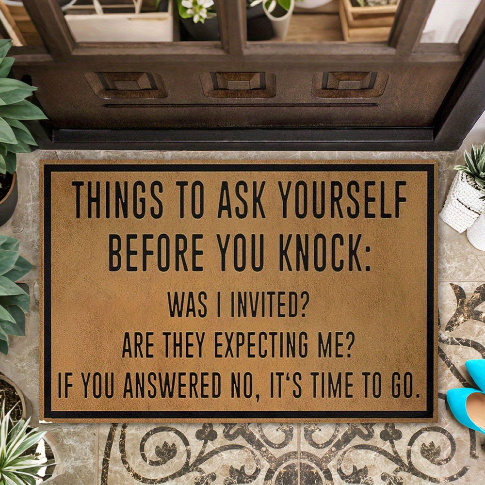 TEMU Funny Decorative Welcome Doormat, Things To Anti-slip Entrance Door Mat, Rubber Back Indoor-outdoor Floor Mat For Decoration, Area Mat Doormat