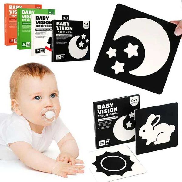 Baby Book Vision Trigger Cognize Cards Infant Kids Parent-child Early Learning Books 0-36 Monthes Montessori Educational ToysY240821
