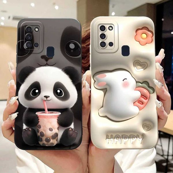 Hot Sale Suitable for Galaxy A21s cute Panda Rabbit cartoon soft silicone phone case suitable for A21S SM-A217F camera protection phone case