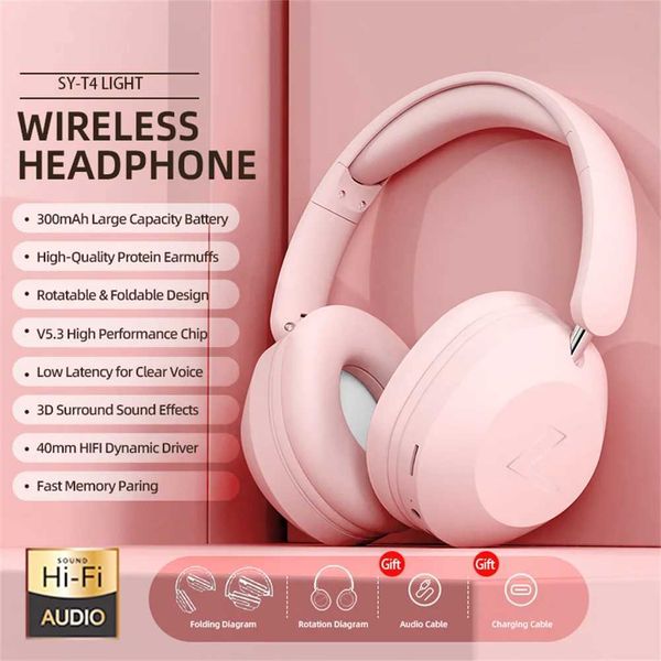 Headphones Foldable Over Ear Headphones 15 Hrs Wireless-Wired Stereo Sound Headsets With Deep Bass 40mm Neodymium Drivers Z241018