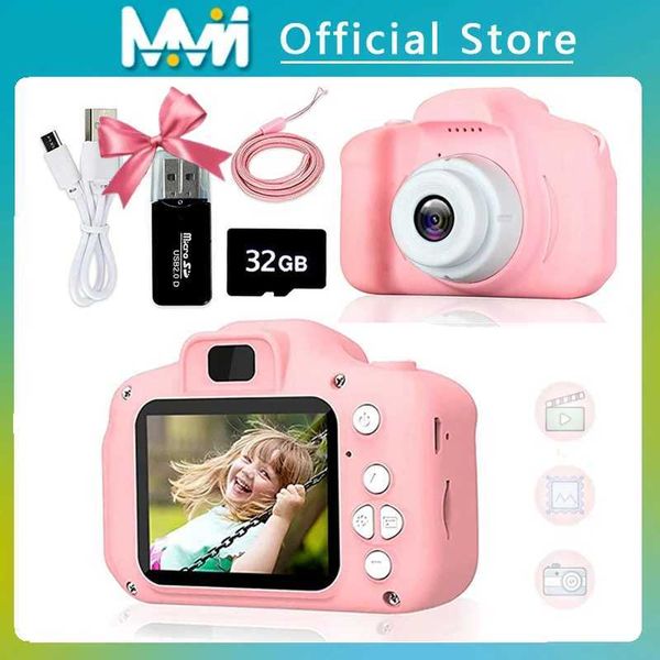 Super cute childrens camera childrens educational toy childrens birthday digital camera 1080P video camera with free girl gift W240907