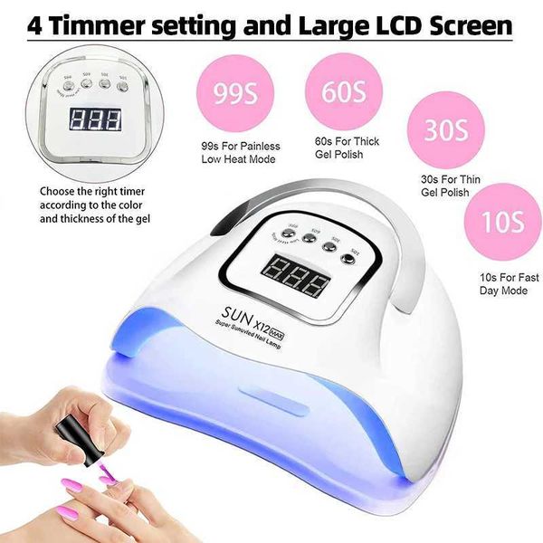 New Arrival 280W UV LED nail lamp used for nail processing drying lamp power 66LED nail dryer with large LCD touch nail art salon equipment