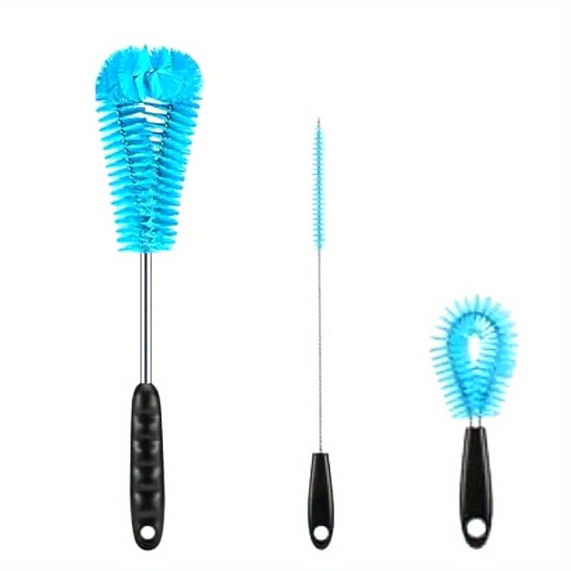 TEMU 3-in-1 Water Bottle Cleaning Brush Set - Bottles, Sport Bottles, Coffee Mugs, Tumblers, And Flasks - Keep Your Drinkware Clean And Hygienic!