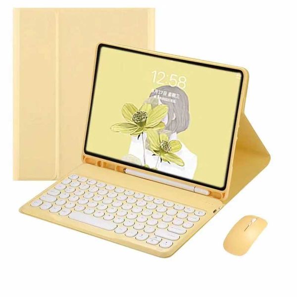 Keyboard Mouse Combos Mute Rechargeable Wireless Bluetooth Magnetic Attraction Keyboard Case Cover Mouse Set Combos For ipad 7 8 9 10 Air Mi
