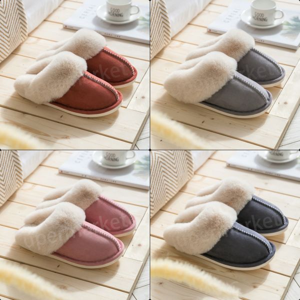 Designer Sandals Winter Cotton Slipper Warm Sandal New Rubber Slides Casual Shoes Women Warm Basic Plain Slippers Slip On Sandals High quali