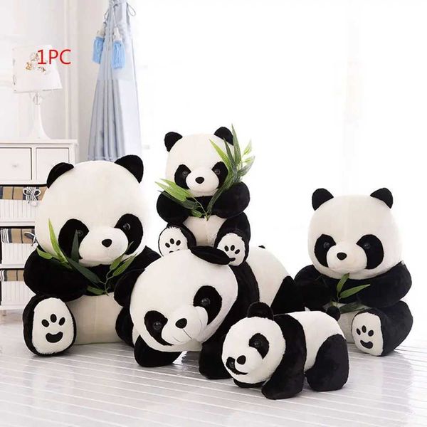 Plush Dolls 9-10-12-16cm Plush Panda Toys Lovely Pillow Panda with Bamboo Leaves Stuffed Soft Animal Bear Nice Birthday Gift for ChildrenL47