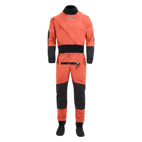 Wetsuits Drysuits Men&#039;s Kayaking Breathable Dry Suit Surfing Fly Fishing ThreeLayer Waterproof Fabric Neoprene Cuffs And Neckline Drysu