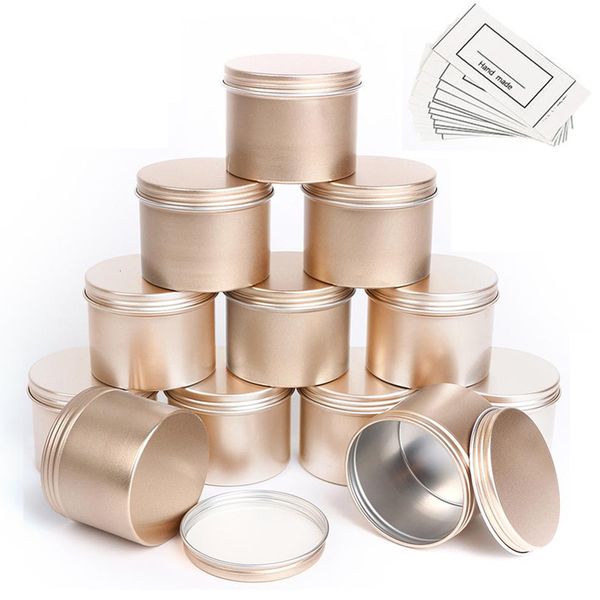 Storage Bottles Jars 12pcs-24pcs Pack 100ml Round Empty Aluminum Jar Tea Package Box Sundry Kitchen Seasoning Pot Gold Silver Black Containe