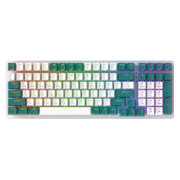 RGB Gaming Keyboard 100 Keys Hotswap Keyboard 9 Lighting Effects Personalized Keypad USB Type C Wired Keypad for PC Desktop