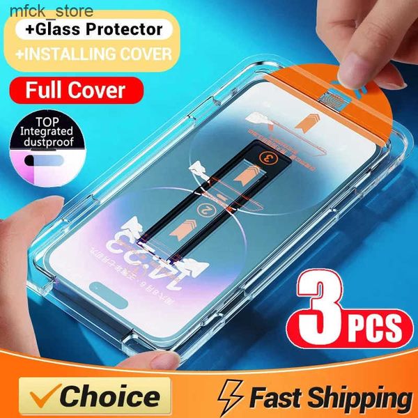 Cell Phone Protectors Oleophobic Coating Dust Free Easy Installation Screen Protector For iPhone 14 11 13 12 Pro Max Mini XS X XR 15 16 Plus