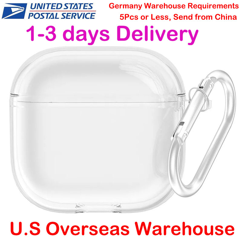 Pro2s USA Stock Case For Airpods 2 3 4 4s earphones Accessories Transparent Cute Protective Headphone Cover pro 2 3 2nd TPU Shockproof Case Earbuds