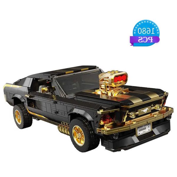 Blocks 1680PCS Innovation Expert Ford Sports Racing Car Model Building Blocks Bricks DIY Toys for Kids Adults Birthday Christmas Gifts Y2412