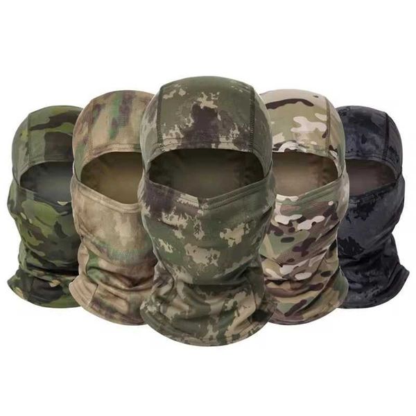 Camouflage Balaclava Hat Cycling Full Face Mask Outdoor Sports Hunting Hiking Ski Mask motorcycle Helmet Inner CapXJ241122