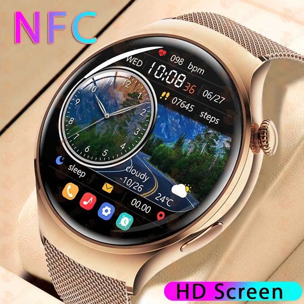 For Men Smart Watch Wen 360*360 AMOLED HD Sn NFC IP68 Waterproof Rate Health Monitor Smartwatch 2024 New Z241227