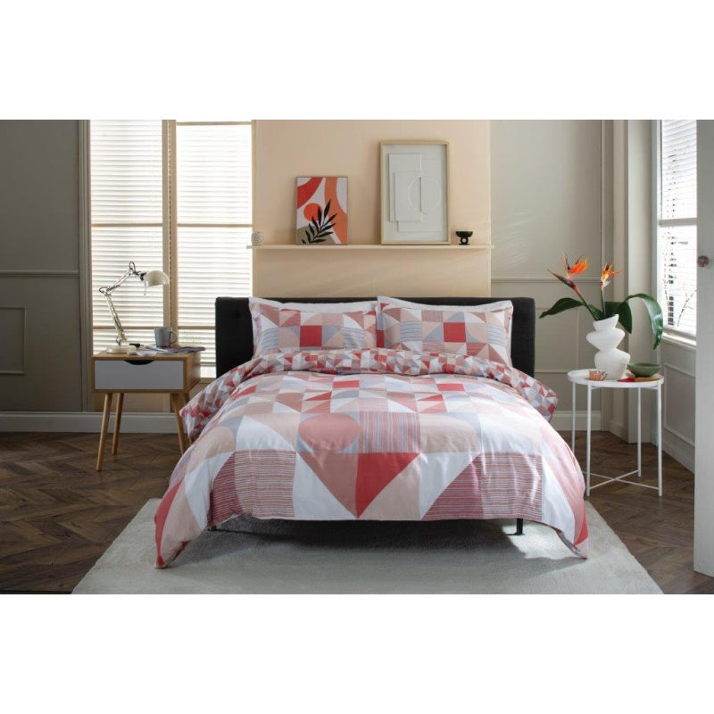Deyongs Simple Shapes Duvet Set - Clay - King In Multi