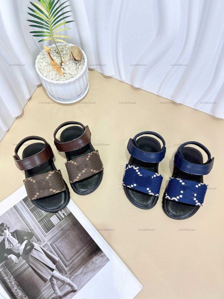 New baby Sandals Logo printing Kids shoes Cost Price Size 26-35 Including box summer Minimalist design girls boys Slippers