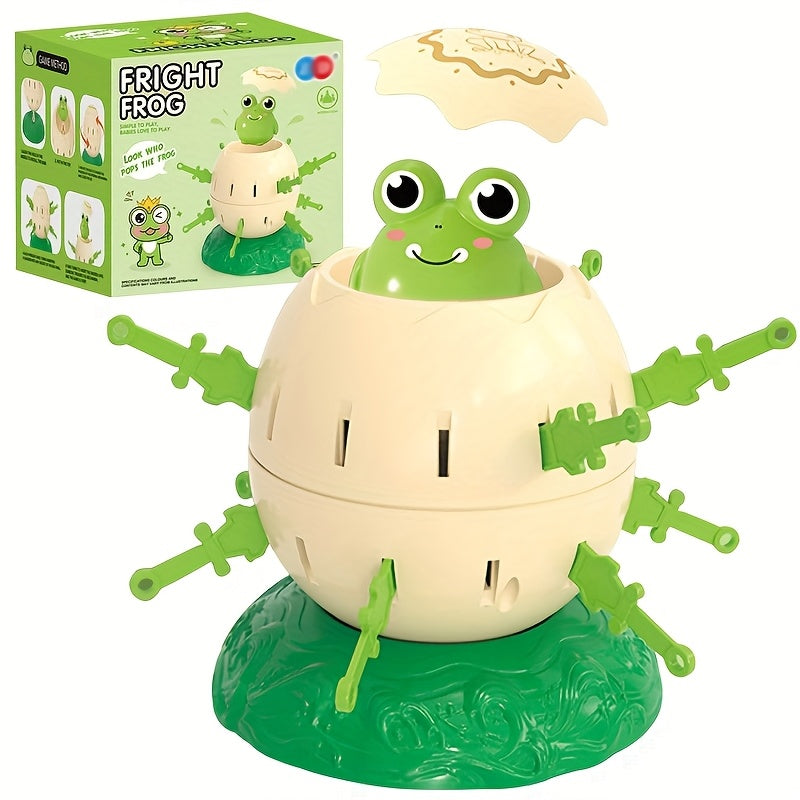 TEMU Frog Pirate Barrel Desktop Game - Interactive Tabletop Toy, Multiplayer Party Game, For Birthdays & , Portable Desktop Action Toy By Cametoys