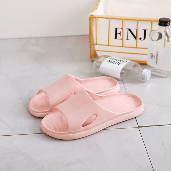New Home Slippers Women Summer Thick Bottom Indoor Couples Home Bathroom Non-slip Soft Slide Sandals Slippers Flip Flops Shoes A002