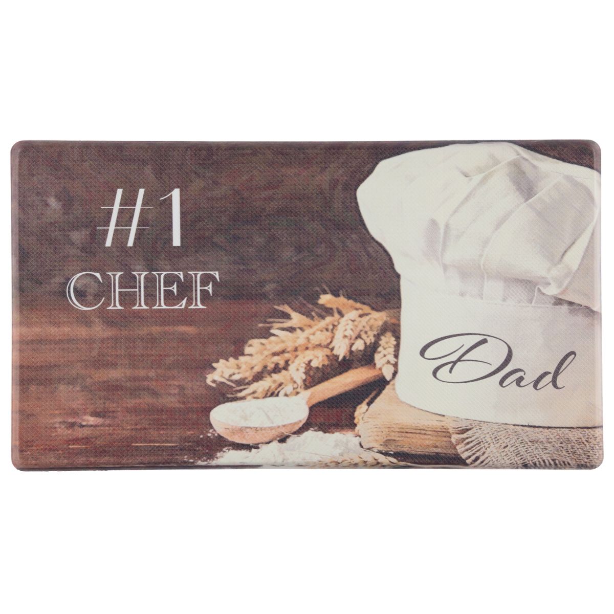 Oil & Stain Resistant Anti-Fatigue Printed Kitchen Floor Mat - #1 Chef - 20" x 36"