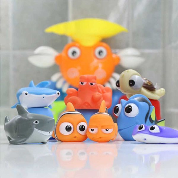 Marine Animal Bath Toys Cute Shark Bat Fish Scuba Diving Swimming Snorkeling Adorable Ocean-Inspired Ornaments C250211