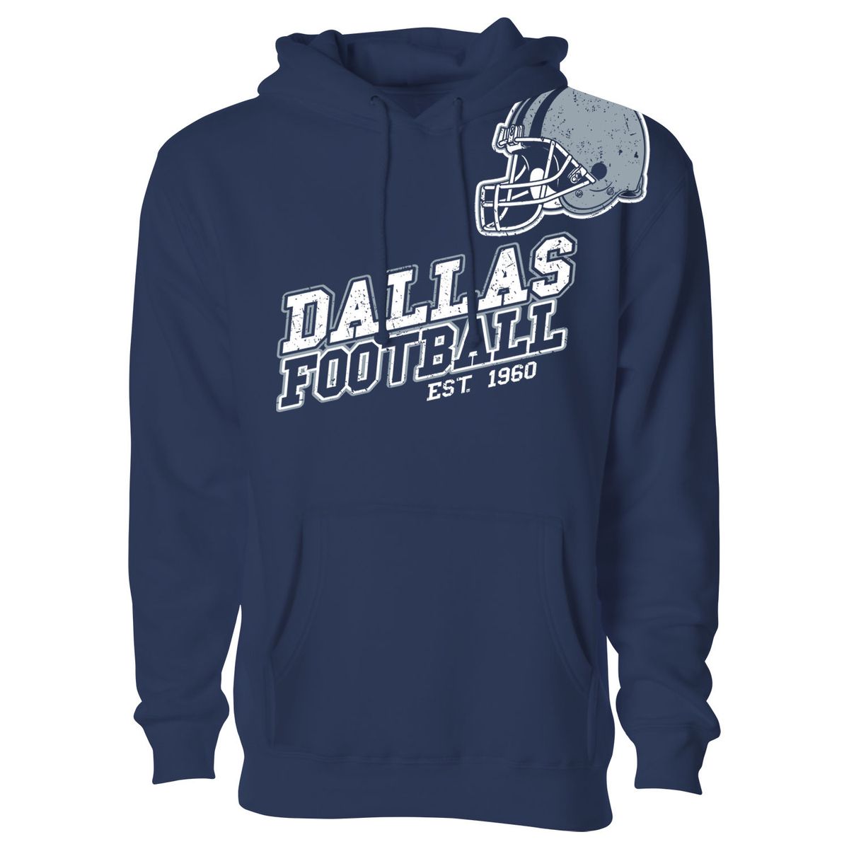 Women's Football Fan Pullover Hoodie - Dallas - Navy - S