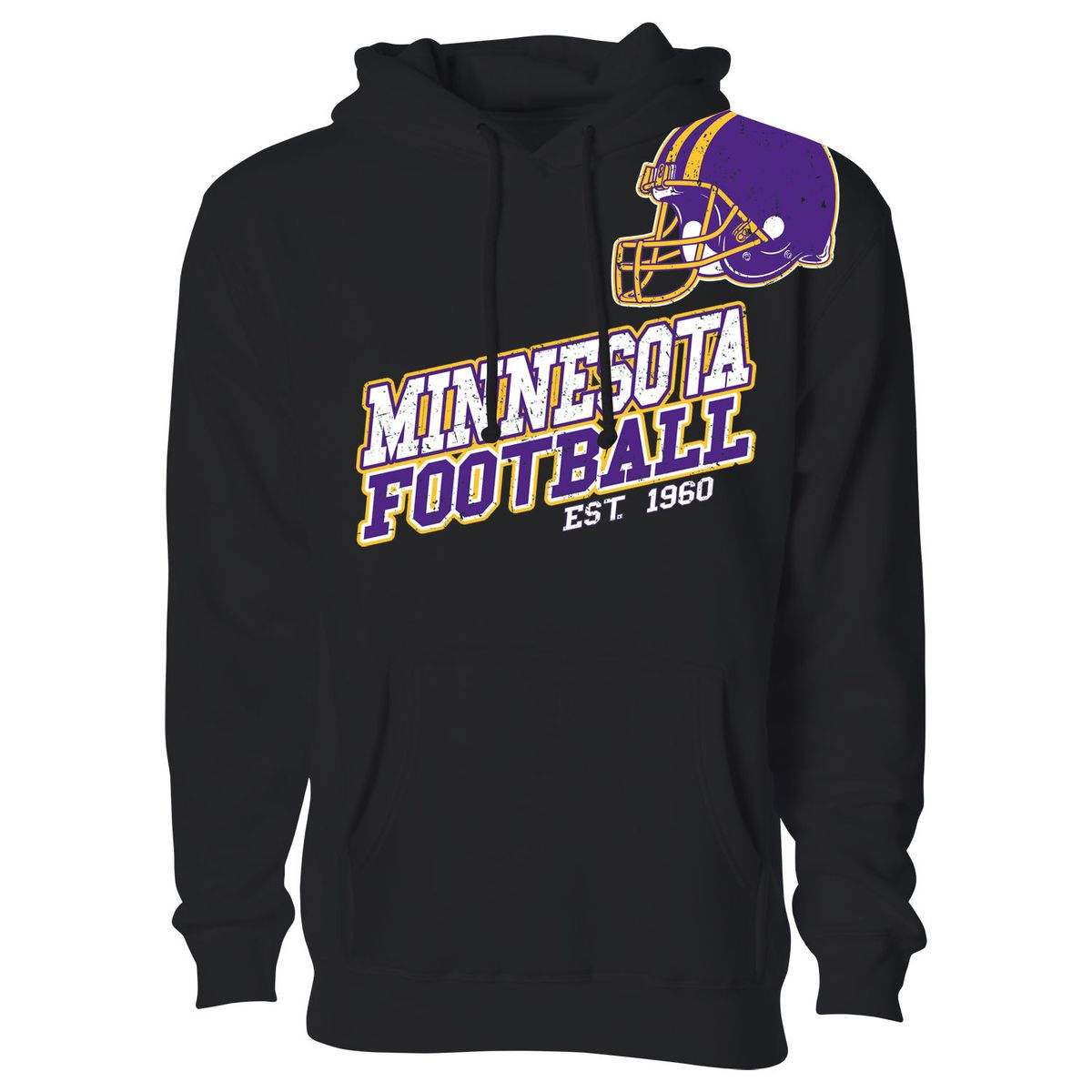 Women's Football Fan Pullover Hoodie - Minnesota - Black - S
