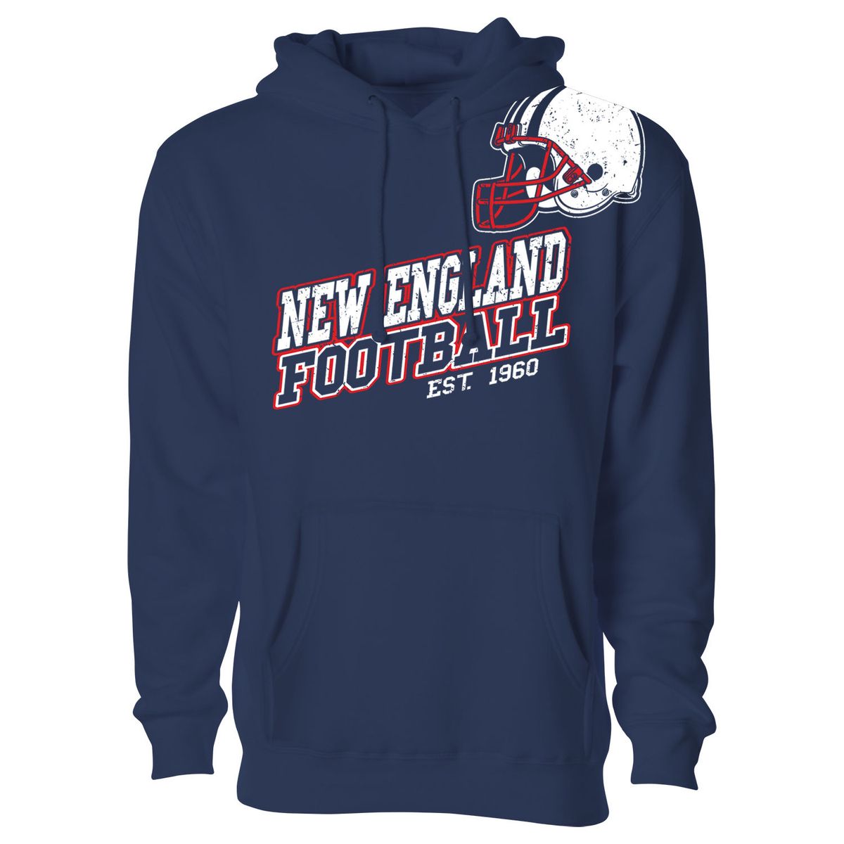 Women's Football Fan Pullover Hoodie - New England - Navy - L
