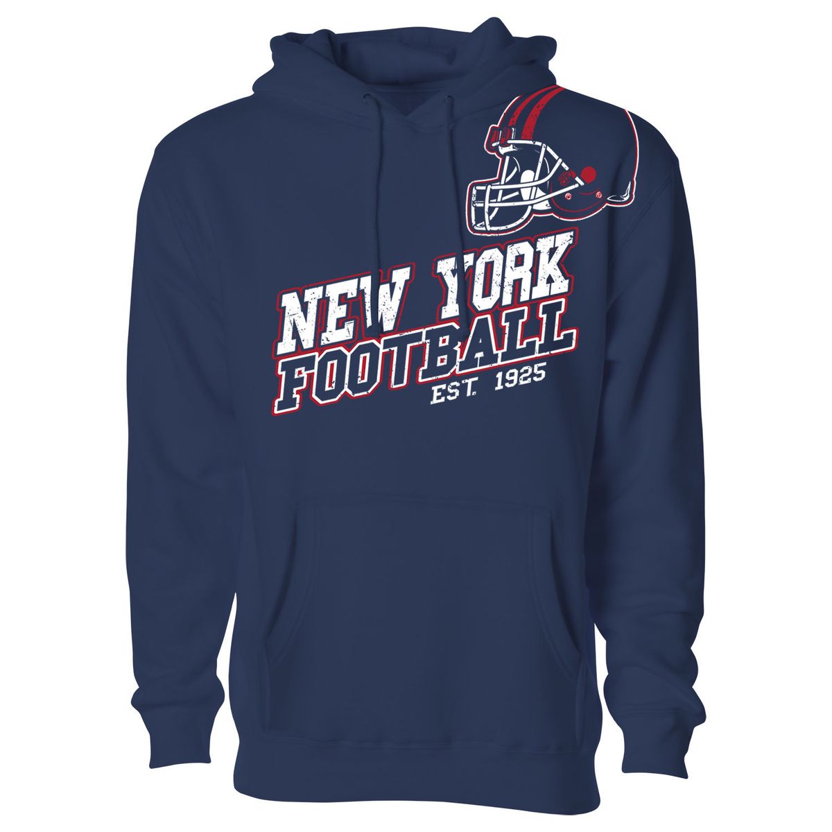 Women's Football Fan Pullover Hoodie - New York - Navy - XL