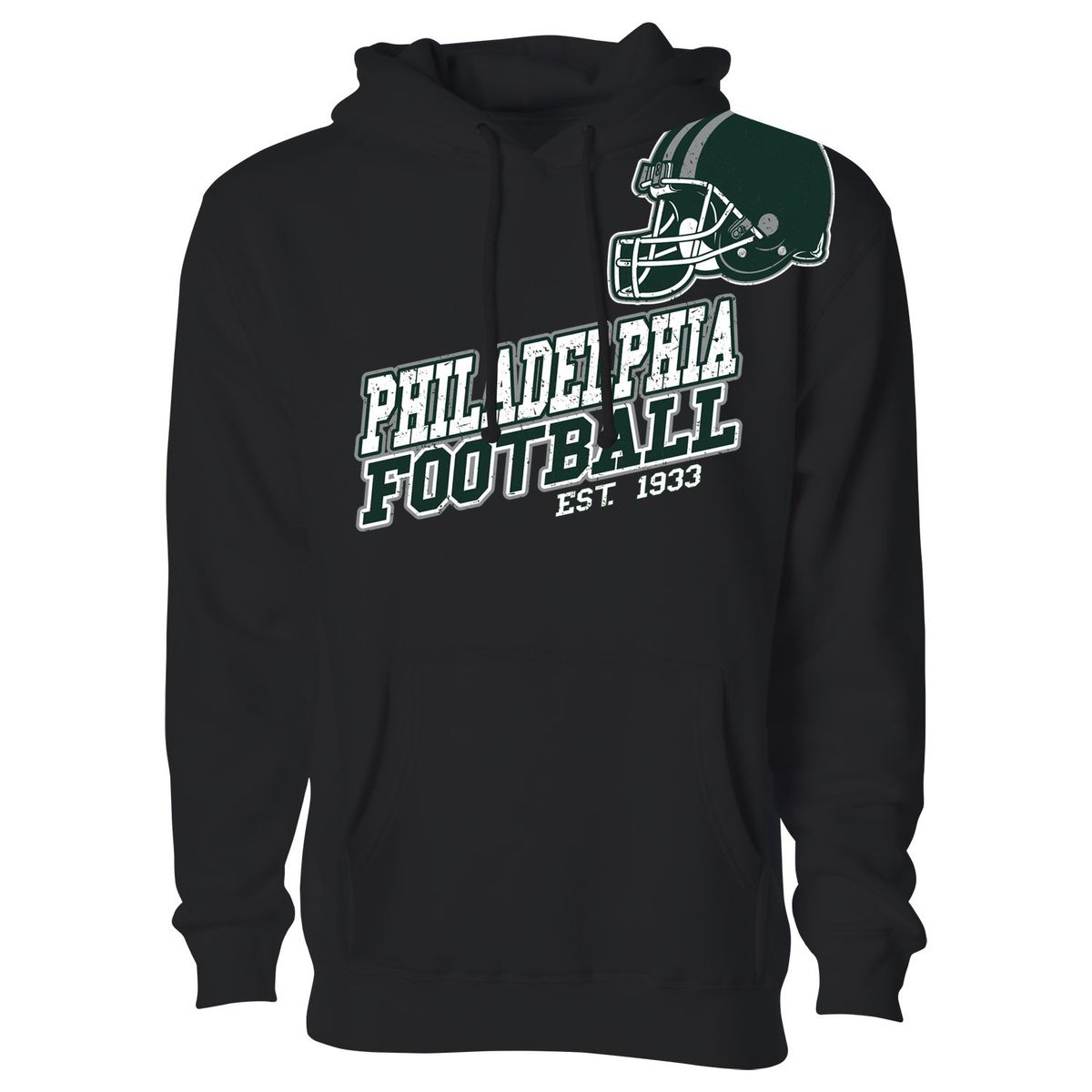 Women's Football Fan Pullover Hoodie - Philadelphia - Black - M