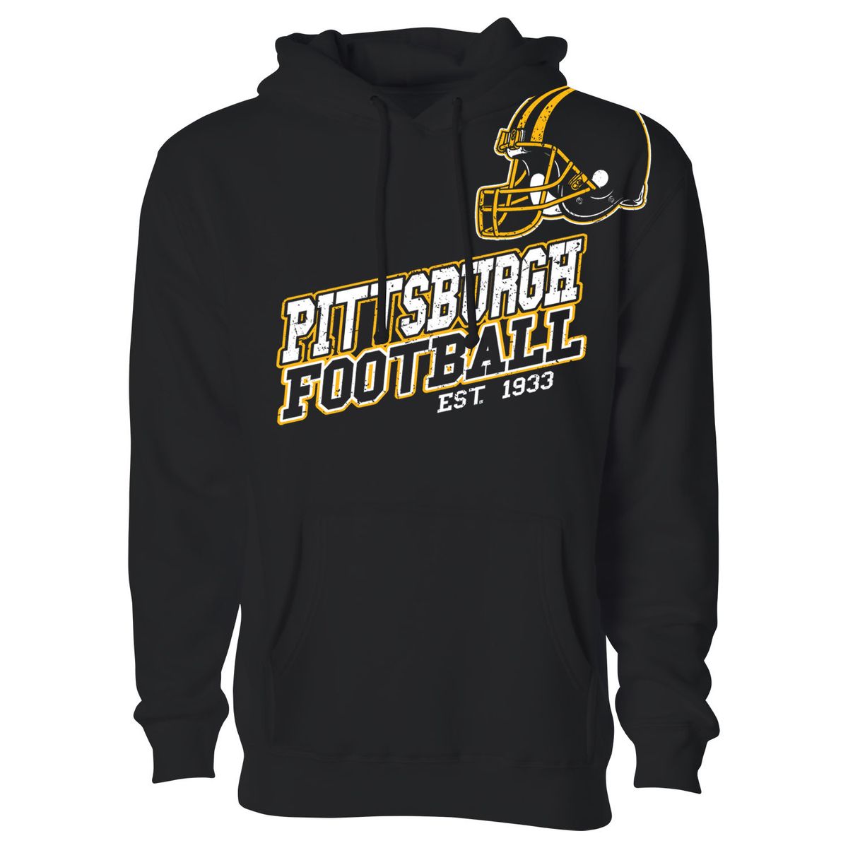 Women's Football Fan Pullover Hoodie - Pittsburgh - Black - XL
