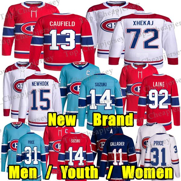 #13 Cole Caufield Authentic Pro hockey jersey #14 Nick Suzuki Juraj Slafkovsky Kirby Dach Brendan Gallagher Guy Lafleur Alex Newhook Patrik