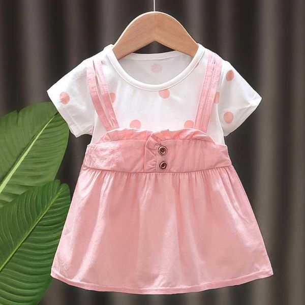New Arrival Summer Baby Girl Dress Children Clothes Short Sleeve Dot Princess Dress Casual A-Line Kid Girl Dress Infant Outfit Toddle A1007