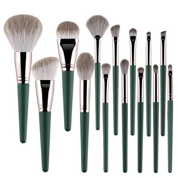 Professional 14Pcs makeup brush set foundation make-up powder blusher mixed with eye shadow lipstick beauty soft bristle makeup brush W24081