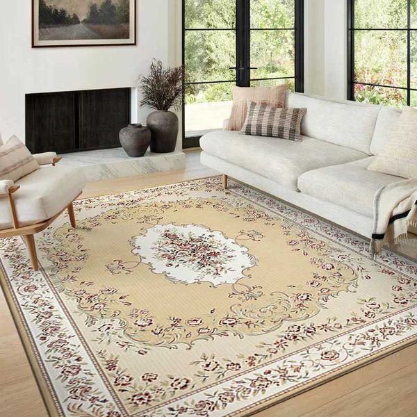 Persian exotic living room tea table mat home crystal velvet bedroom bed blanket dirt resistant and easy to take care of carpetC250102