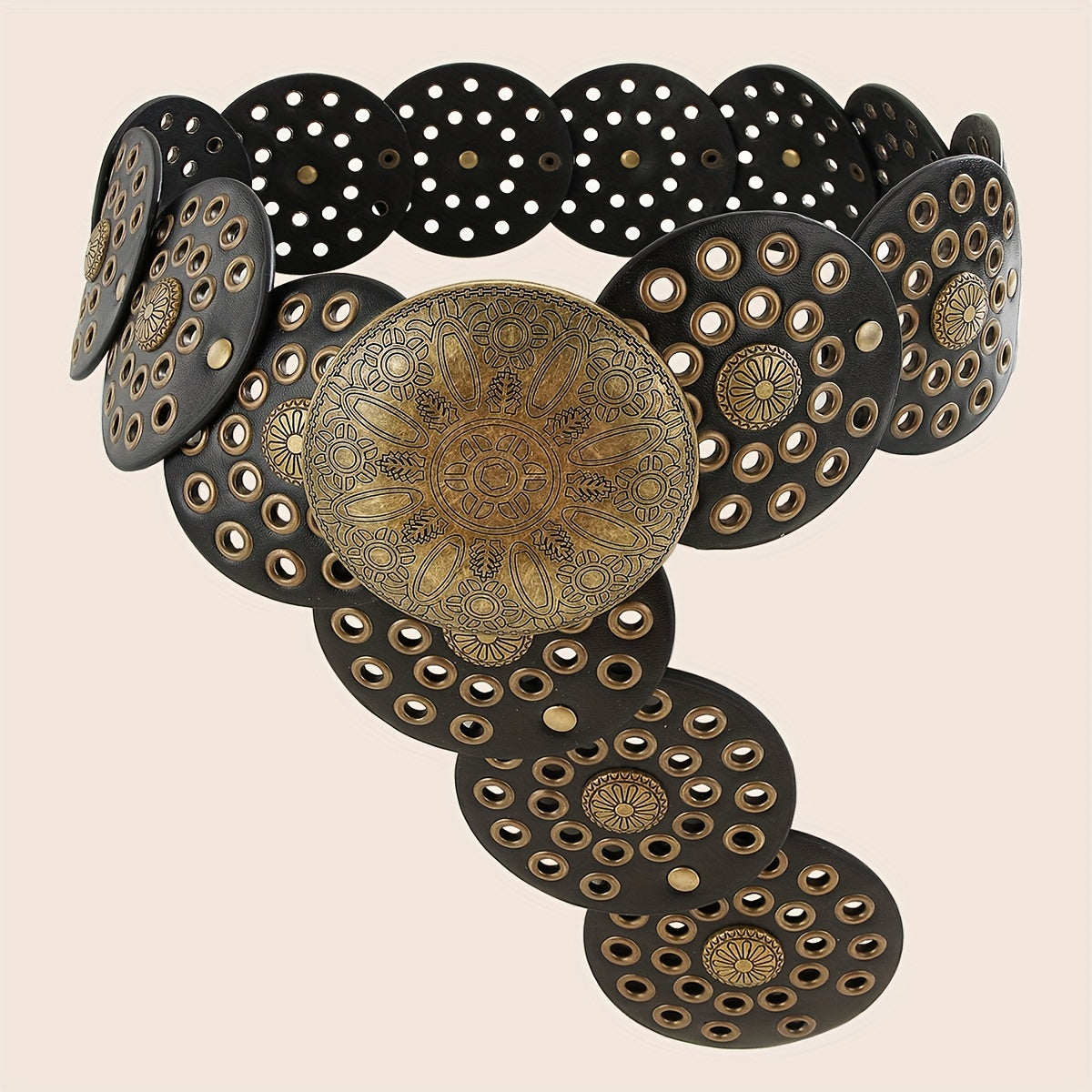 TEMU 1pc Bohemian Western Vintage Style Belt With - Brown Waistband For Women, Parties, Casual Attire, And , Casual Attire Accessory | Bohemian Style