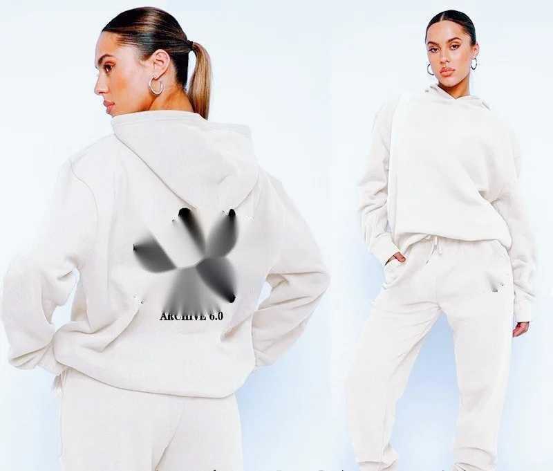 Women&#039;s Hoodies Sweatshirts Autumn and Winter Plus Velvet Fashion Hoodie Standard Hip Hop Skateboarding Sports Set Casual High Quality Cotton S