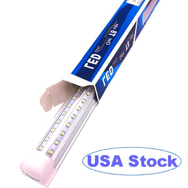 50W 36W LED Tube Light 4ft 5ft 6ft V-Shaped Integrated T8 Doubles Side 2 Rows LEDs Lights Tubes AC85-277V For Workbench Garage Barn Workshop