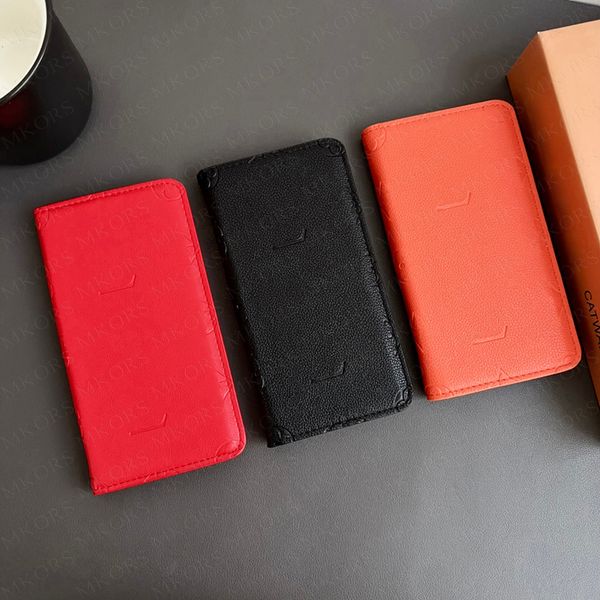 Luxury Wallet Lychee Grain Leather Phone Case for iPhone 16 15 14 Plus 13 12 11 Pro Max Protection Imprint Flower Letter Designer TPU Cover