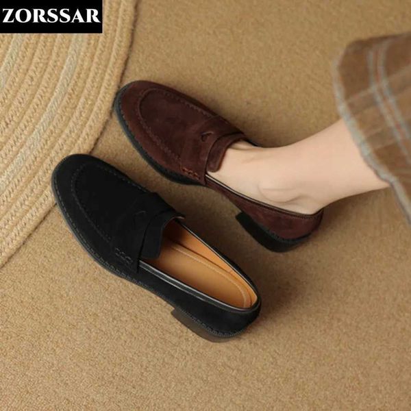 Dress Shoes Brown black flat shoes womens multi colored suede leather slippers metal decoration casual mocha casino womens flat shoes J24112