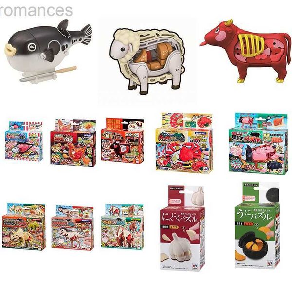 3D Puzzles Original 3D Three Dimensional Puzzle Pig Cattle Tuna Roast Chicken Action Model Animal Anatomy Diagram Puzzle Game Boy Child Toy