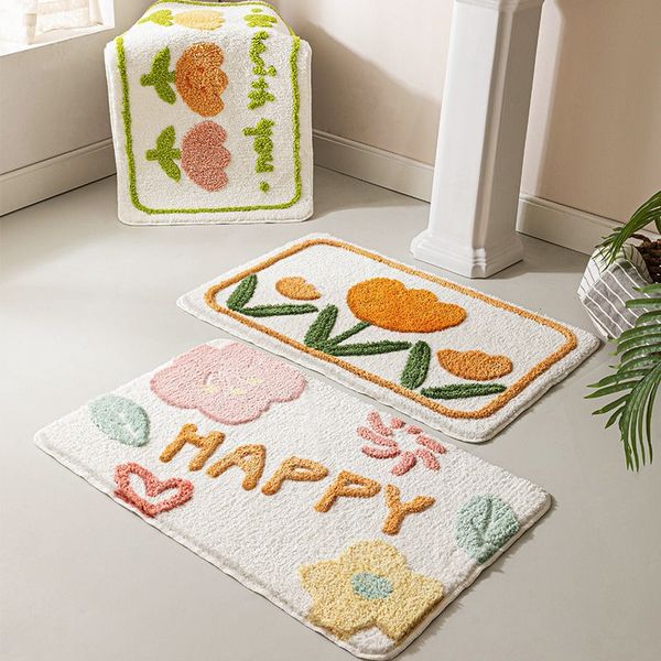Creative Letter Entrance Door Wire Ring Floor Mat Entrance Carpet Porch Foyer Foot Mat Home Non-slip and Dirt-resistant