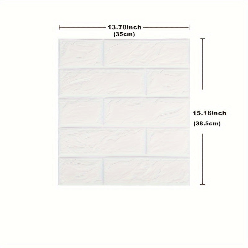 TEMU 100pcs Foam Soft Brick Wallpaper Wall Sticker Wall Panel Self Adhesive Waterproof Room Bahtroom Kitchen Wall Decoration