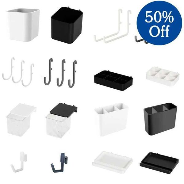 Storage Holders Racks Nordic Style Pegboard and Accessories Storage Case DIY Wall Mounted Desktop Manager without Punching CL250210