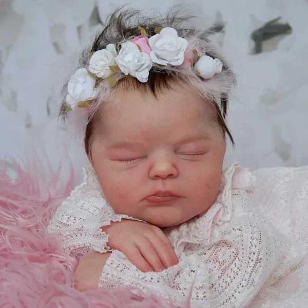 Dolls 20inch Bellami toy Kit Sleeping Baby Unfinished Unpainted Doll Kit Lifelike Soft Touch Fresh Color Mueca Kit toyL24731