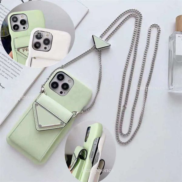 Designer Crossbody Phone Cases for Iphone 15 14 13 Pro Max 12 14pro 11 Promax Card Holder Wallet with Chain Lanyard Hand Neck Shoulder Strap
