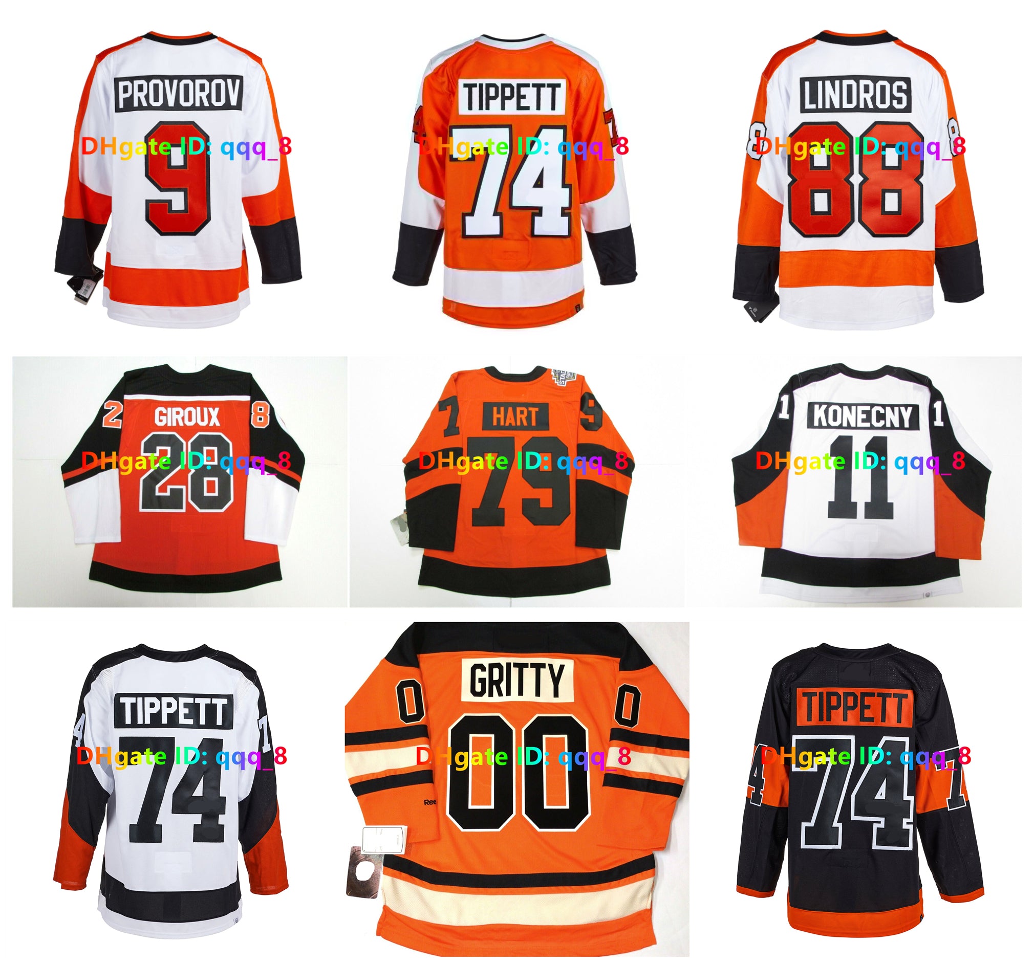 Carter Hart Owen Tippett 00 Gritty Flyers Stadium Series Hockey Jersey Reverse Retro Ivan Provorov Travis Konecny Matvei Michkov Jamie Drysdale Sean