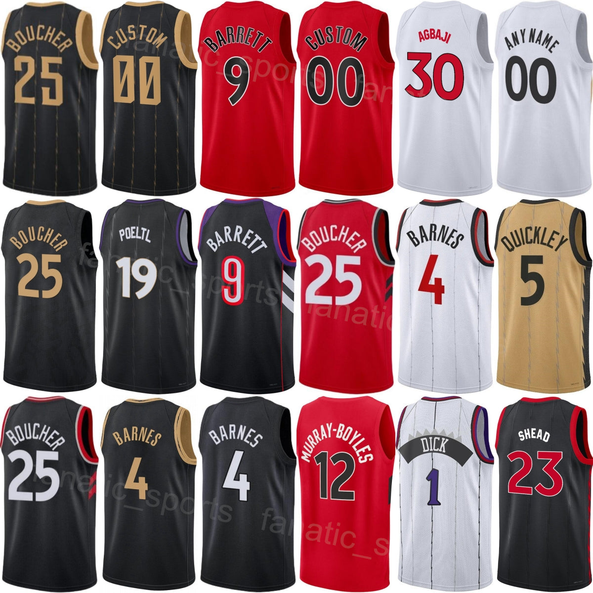 Print Man 2025-2026 Basketball Jamal Shead Jersey 23 Woman Youth Gradey Dick 1 Ochai Agbaji30 Chris Boucher 25 A.J. Lawson 0 Walter 14 Colin Castlet