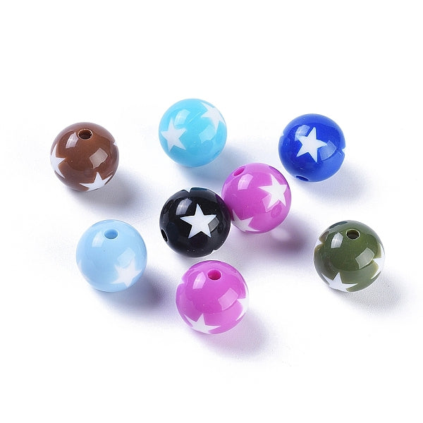 Estilo de arte de acrílico bolas bubblegum gruesos opacos mixtos