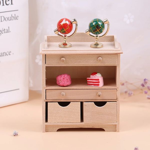 1PC Miniature Hanging Closet TV Book Cake Bedside Table Cabinet Shelf Cupboard Model Dollhouse Furniture Decor DIY Toys